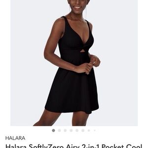 HALARA Black Mini Dress with Cutout Detail